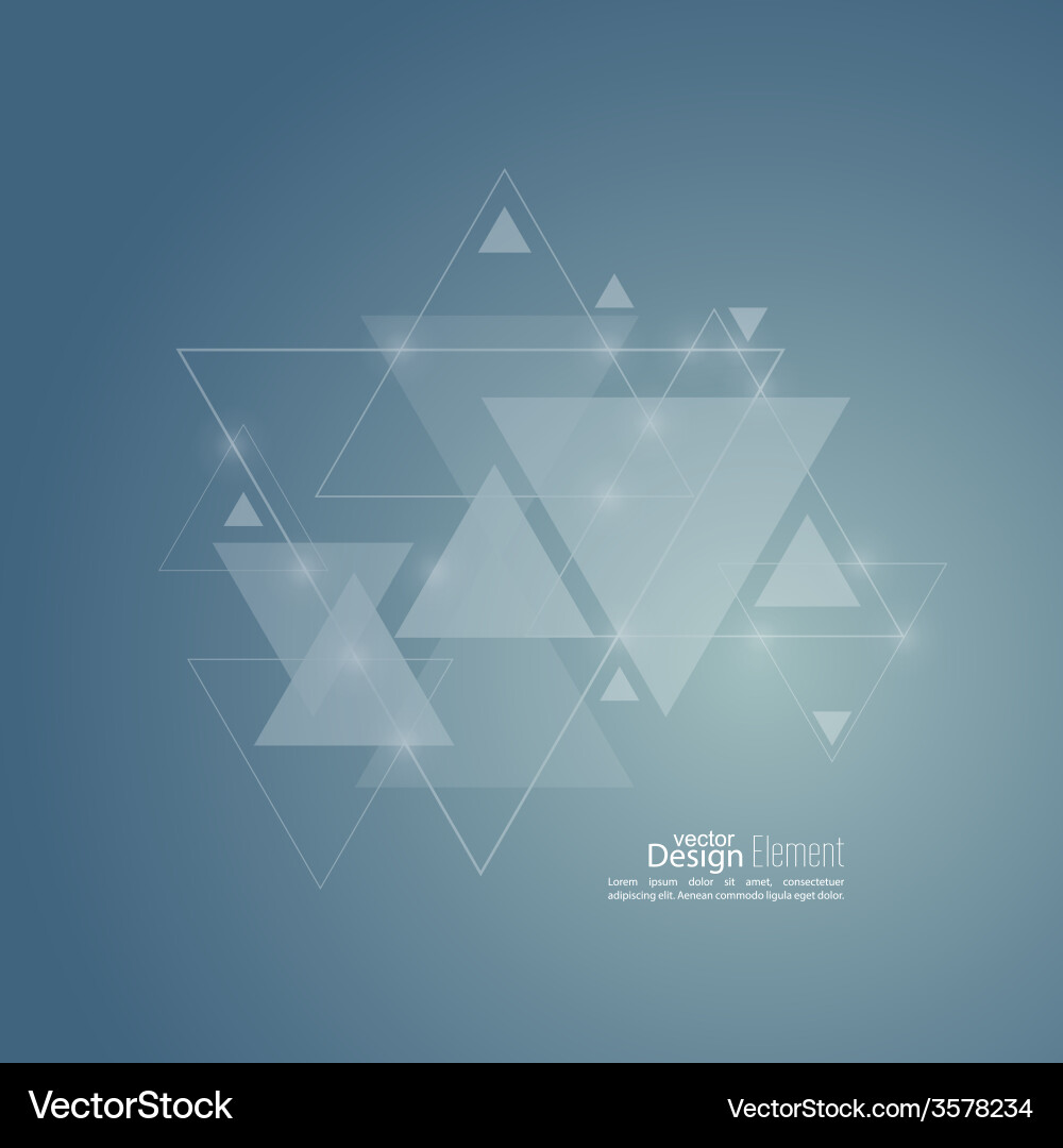 Abstract background with triangles vector image