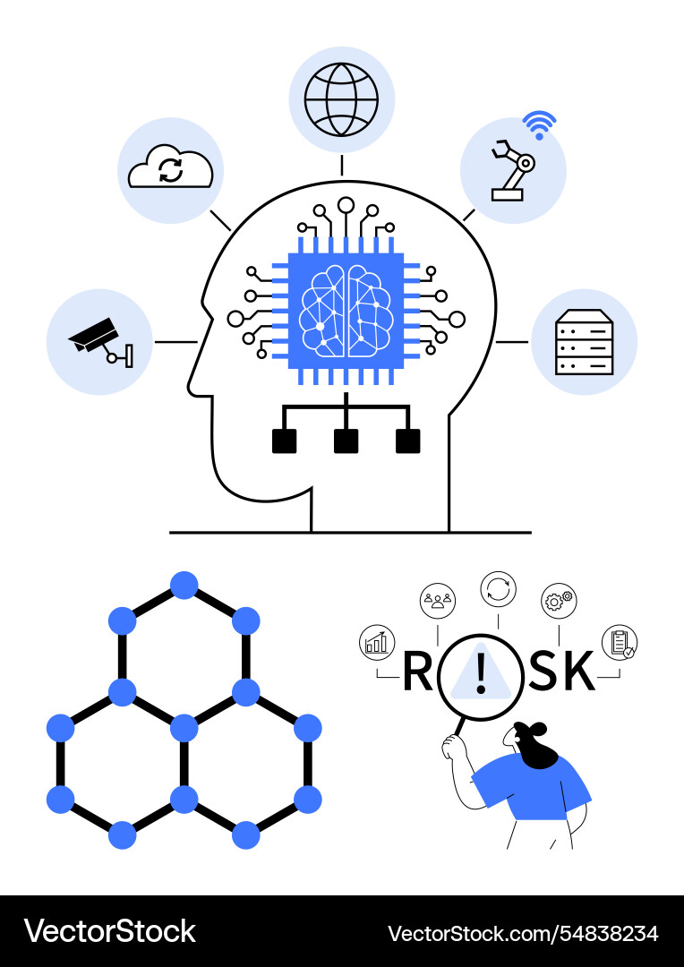 Artificial intelligence integrating innovation Artificial intelligence integrating innovation vector image