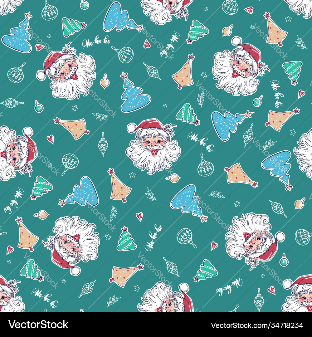 Christmas holiday seamless pattern 1 Vector Image