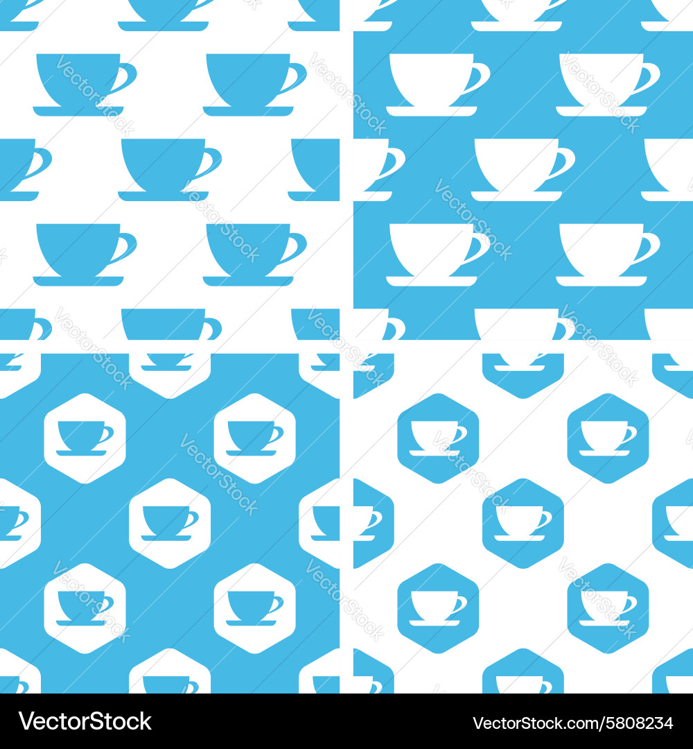 Cup patterns set vector image