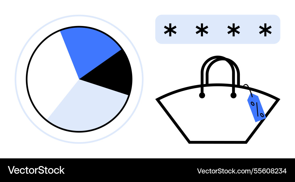 Data analysis secure transactions and shopping vector image