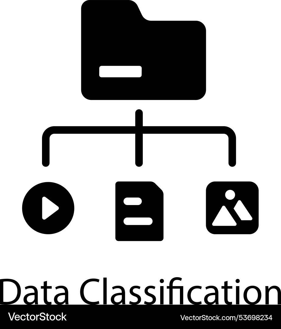 Data classification Vector Image