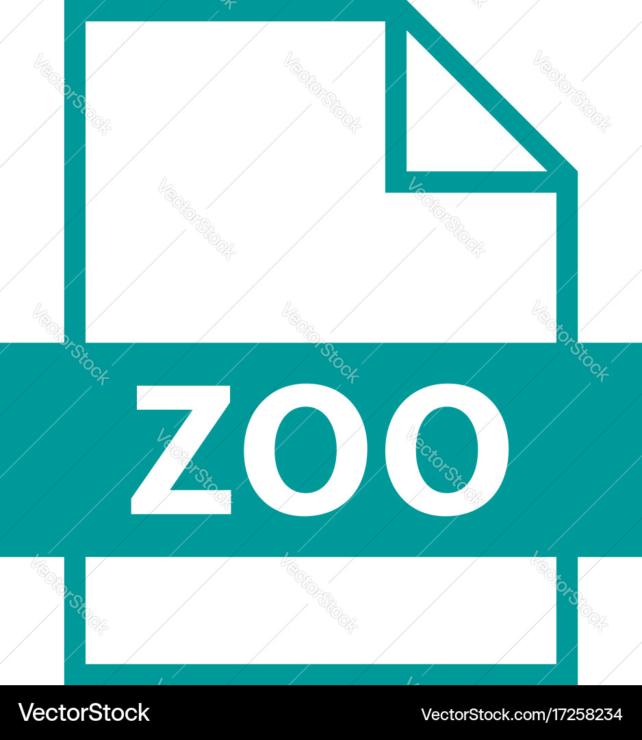 File name extension zoo type vector image