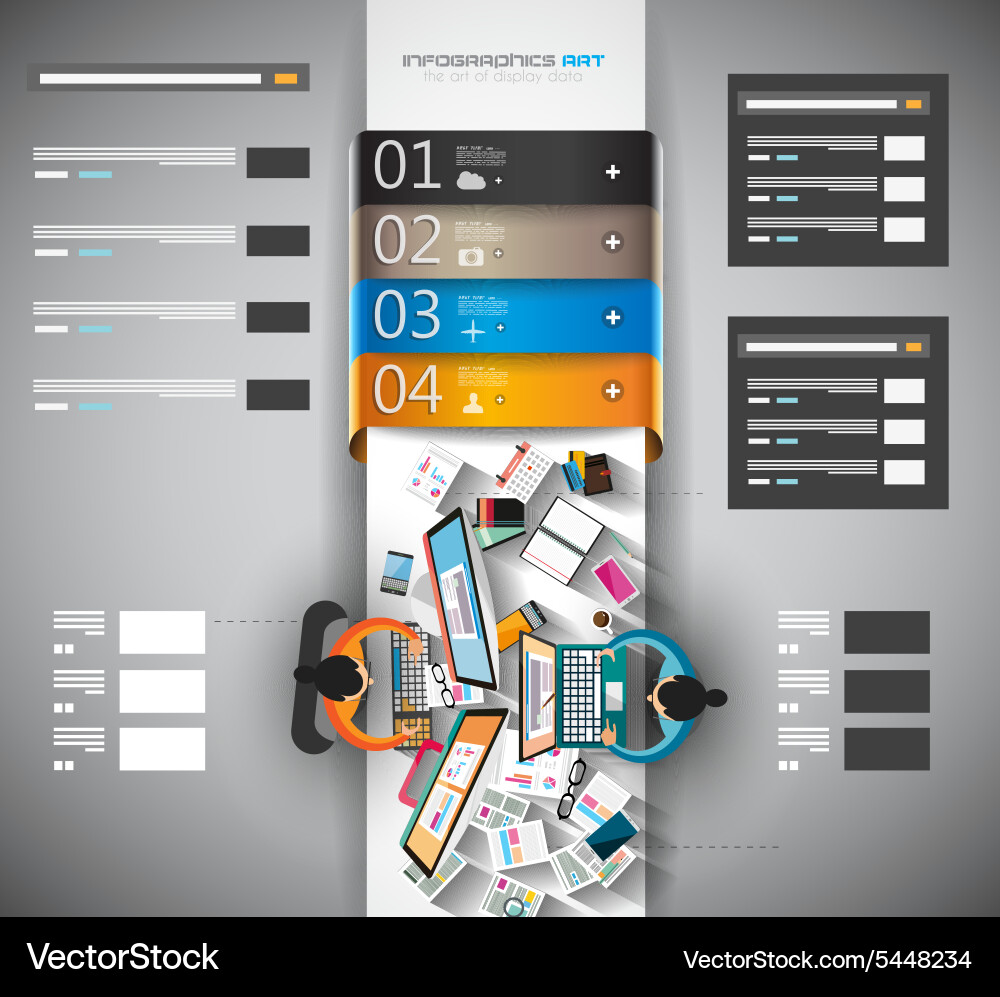 Flat UI Infographic Template Vector Image