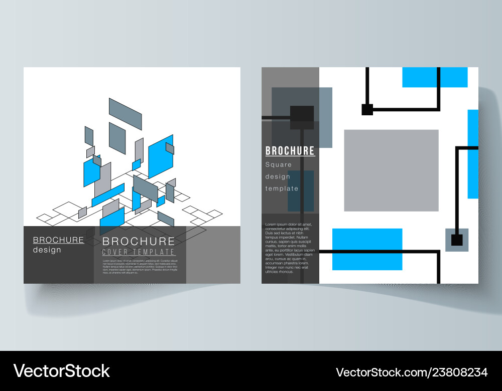 Minimal layout of two square format Minimal layout of two square format vector image