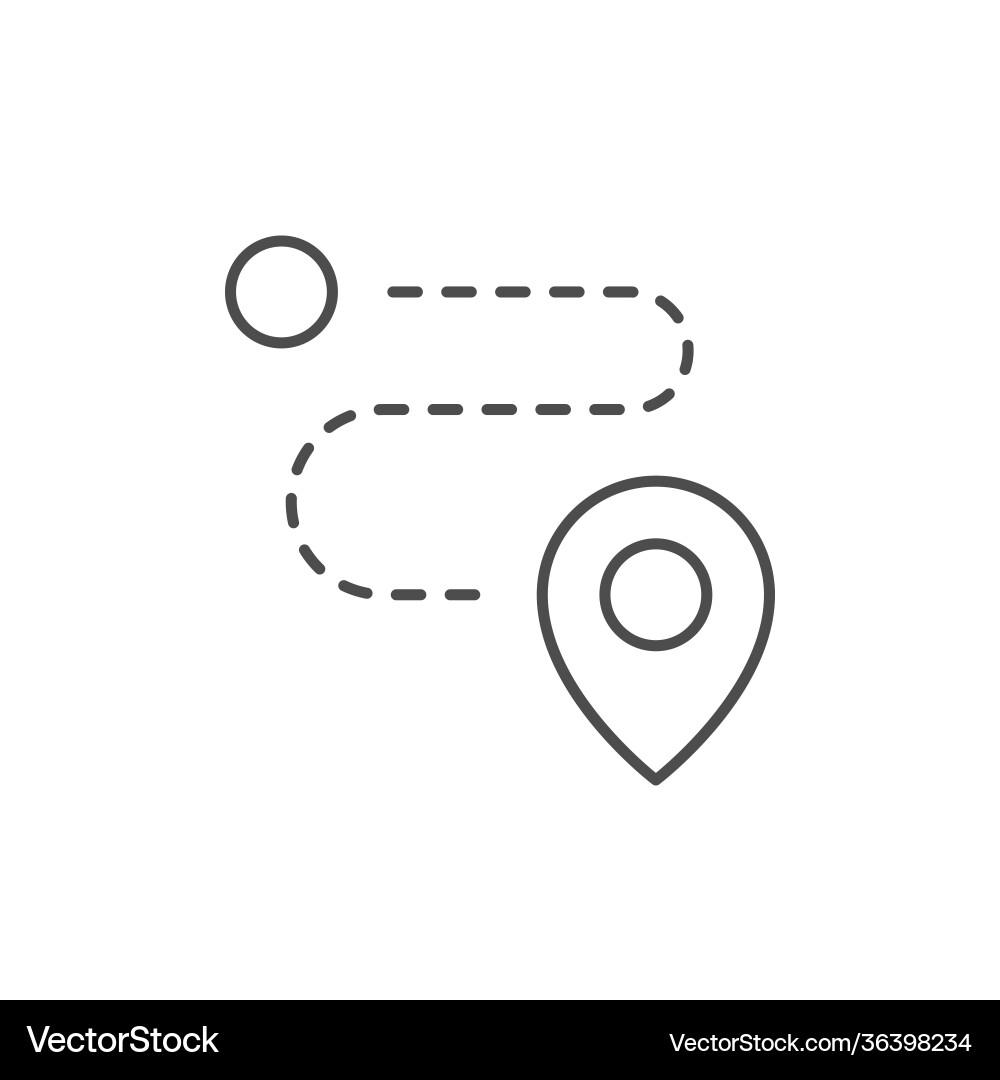 Path scheme line outline icon Path scheme line outline icon vector image