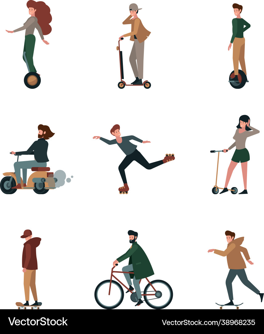Activity people urban riding active lifestyle Activity people urban riding active lifestyle vector image
