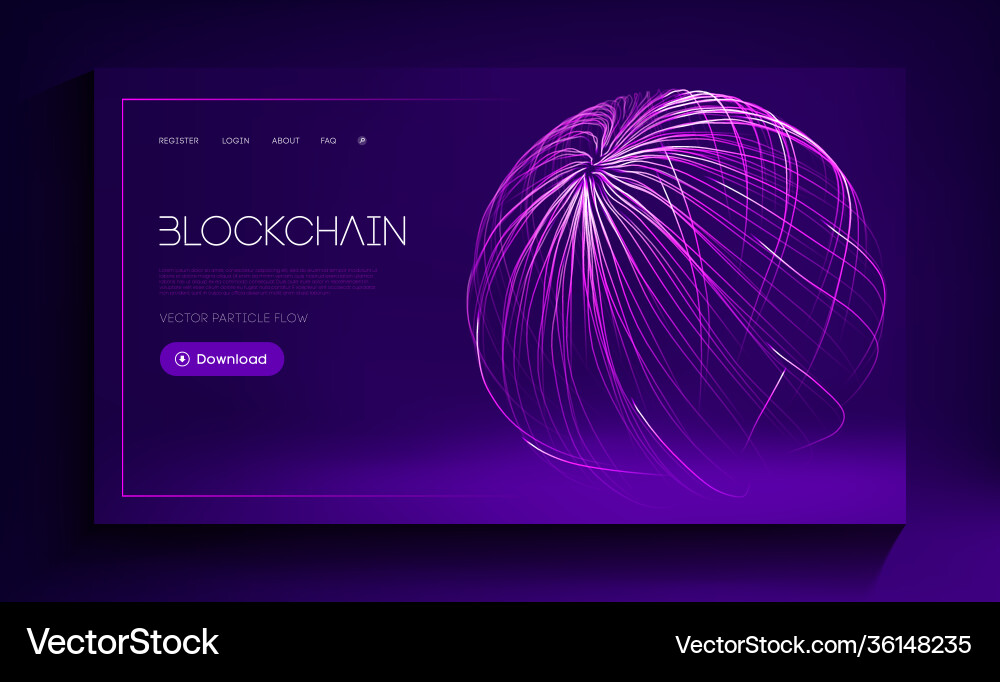 Blockchain Technology Abstract Vektorbild