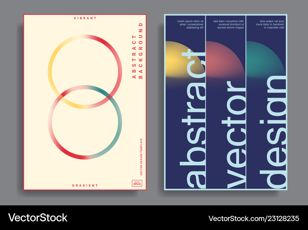 Design templates with vibrant gradient shapes Design templates with vibrant gradient shapes vector image