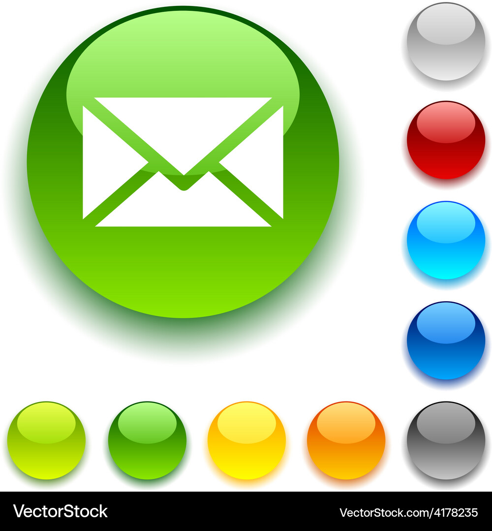 Mail button Vector Image
