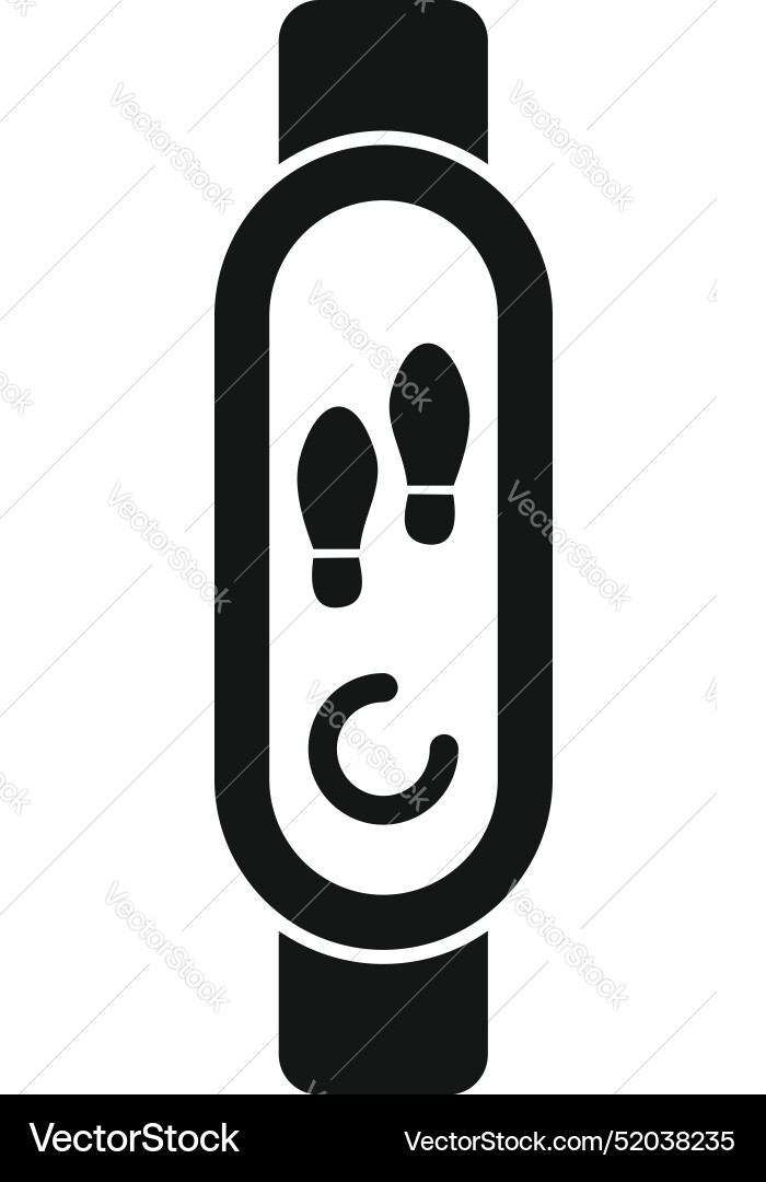Smartwatch showing steps icon simple style Smartwatch showing steps icon simple style vector image