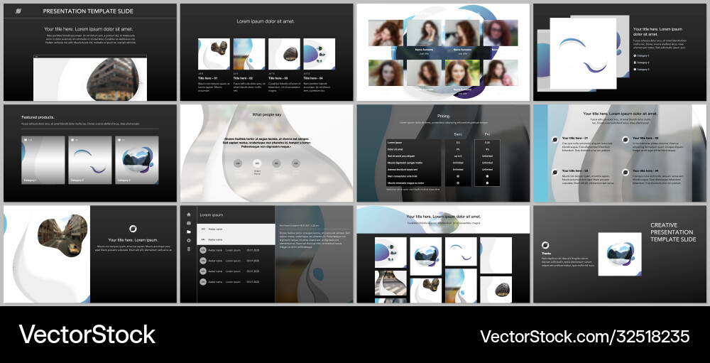 Template for website design presentations Template for website design presentations vector image