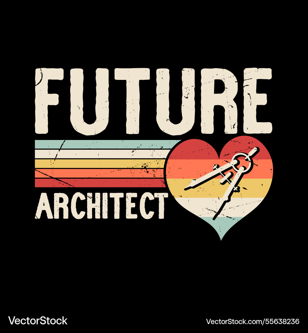 Architect vintage architecture t-shirt design Vector Image