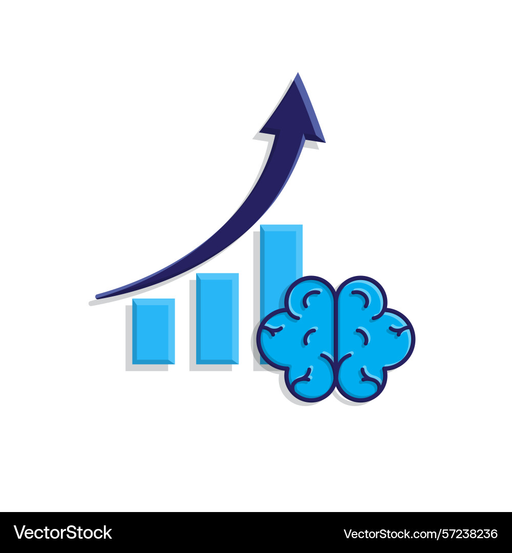 Automation icon data analysis symbol brain Automation icon data analysis symbol brain vector image