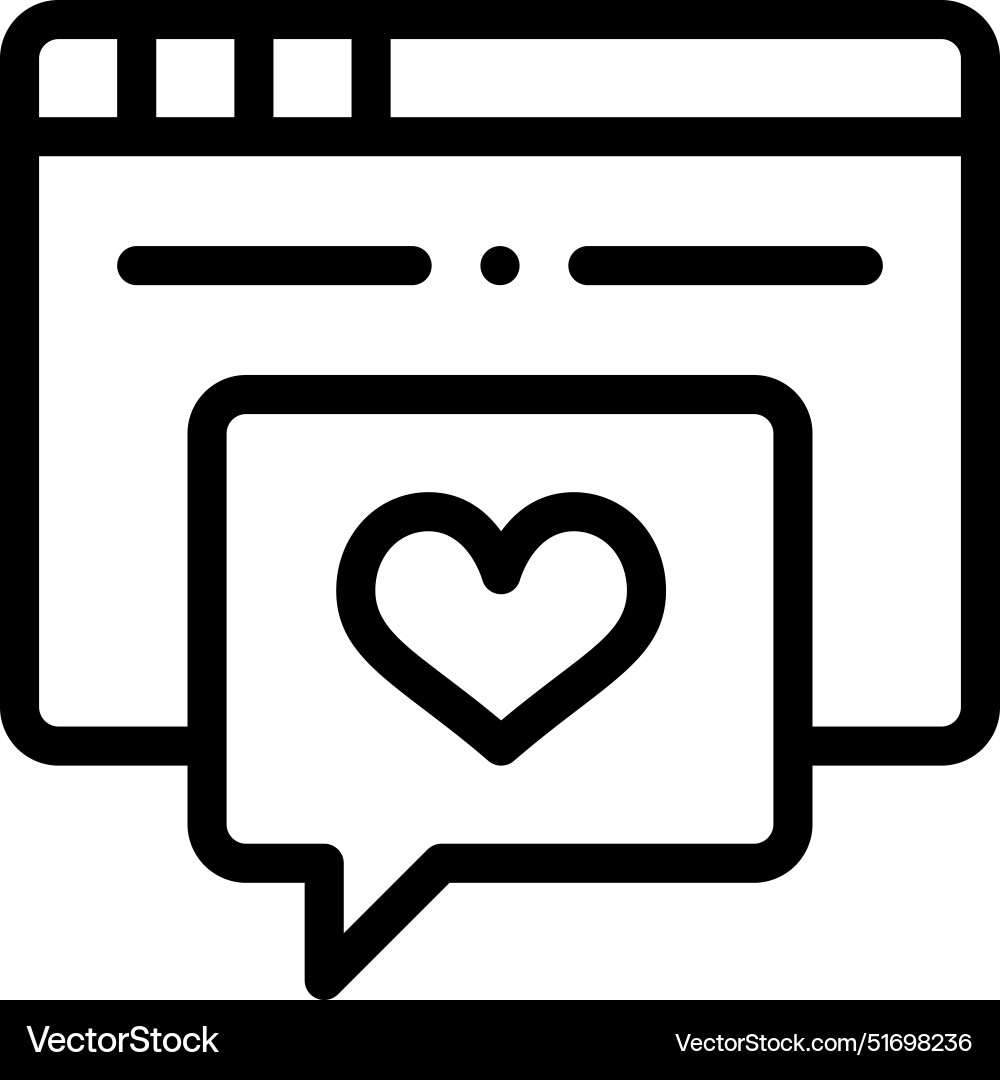 Browser icon thin linear style design isolated Vector Image