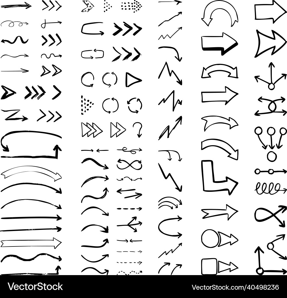 Collection of texturing arrows Collection of texturing arrows Vector Image