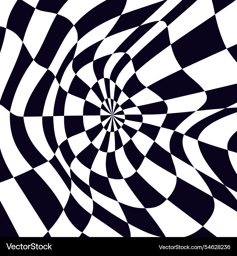 Psychedelic Checkerboard Muster Psychedelic Checkerboard Muster vektorbild