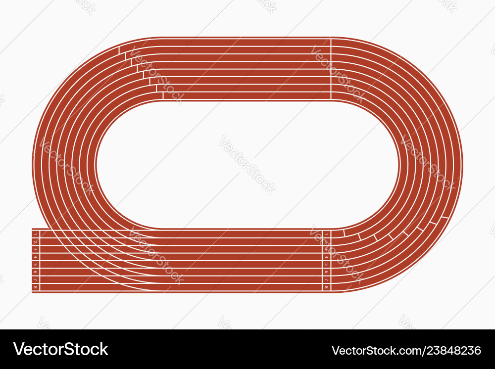 Running Track Top View vector image