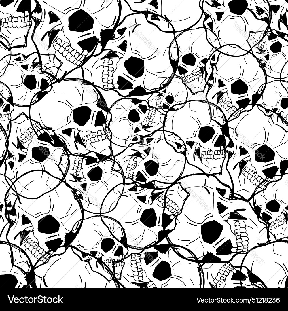 Skull pattern seamless skeleton head background Skull pattern seamless skeleton head background vector image