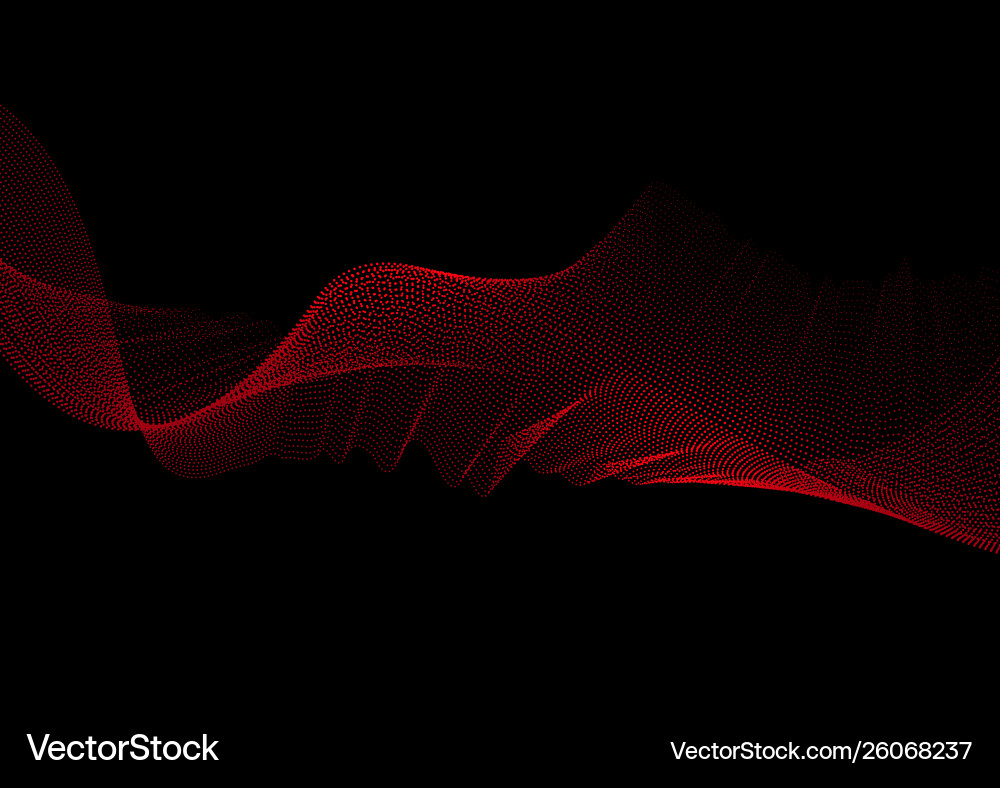 Abstract background with particle wave design vector image