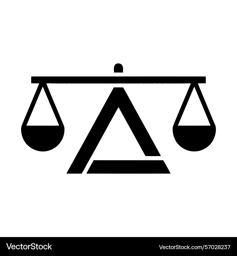 Abstract black scale icon with triangular base Abstract black scale icon with triangular base vector image