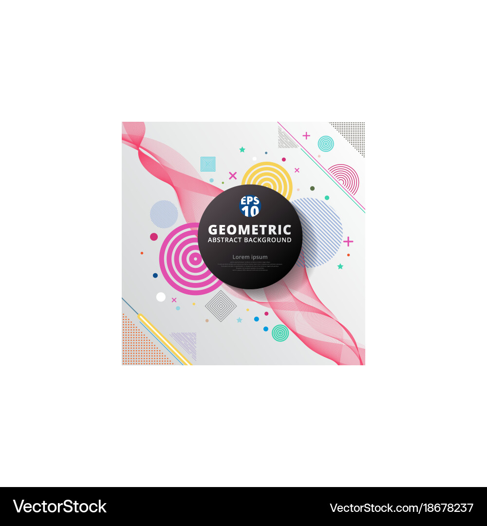 Abstract colorful color circle geometric pattern Vector Image