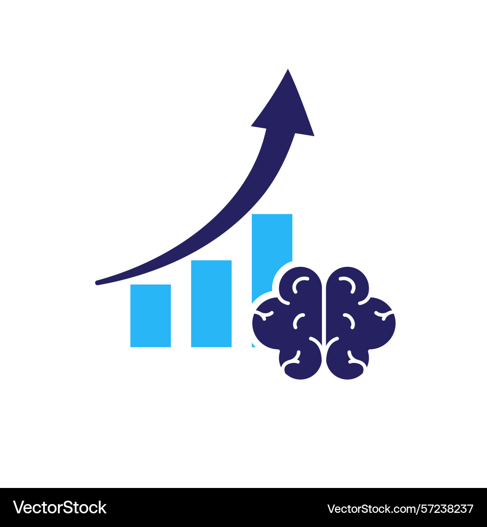 Automation icon data analysis symbol brain Automation icon data analysis symbol brain vector image