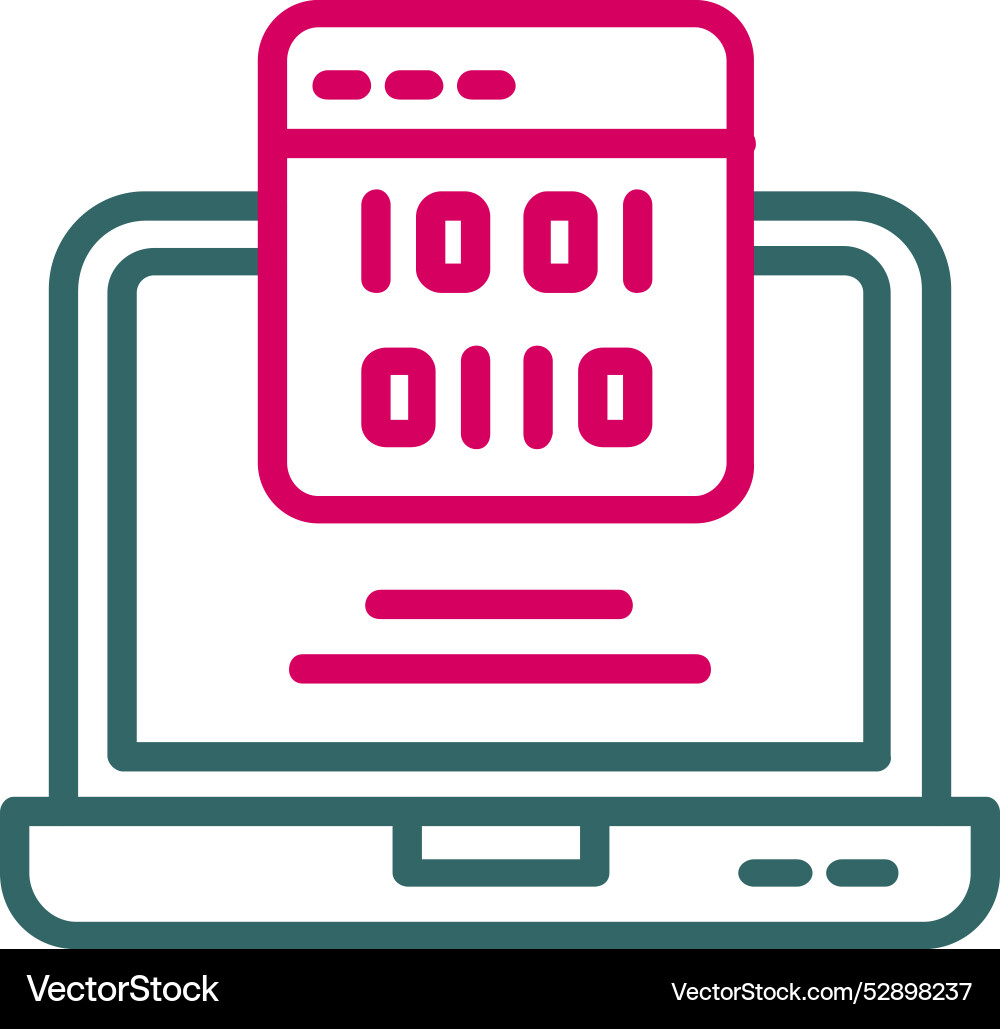 Coding line icon design Vector Image