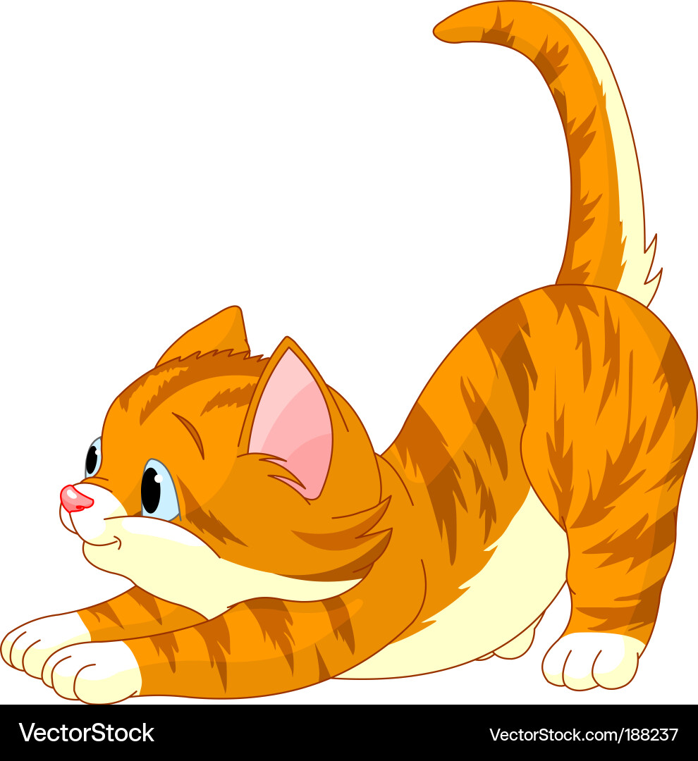 Мультяшный кот на белом фоне