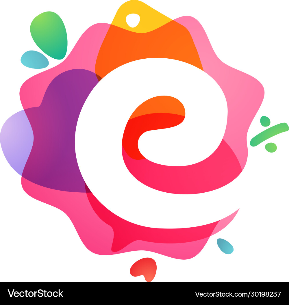 E Letter Sale Logo - Aquarell Icons Vektorbild