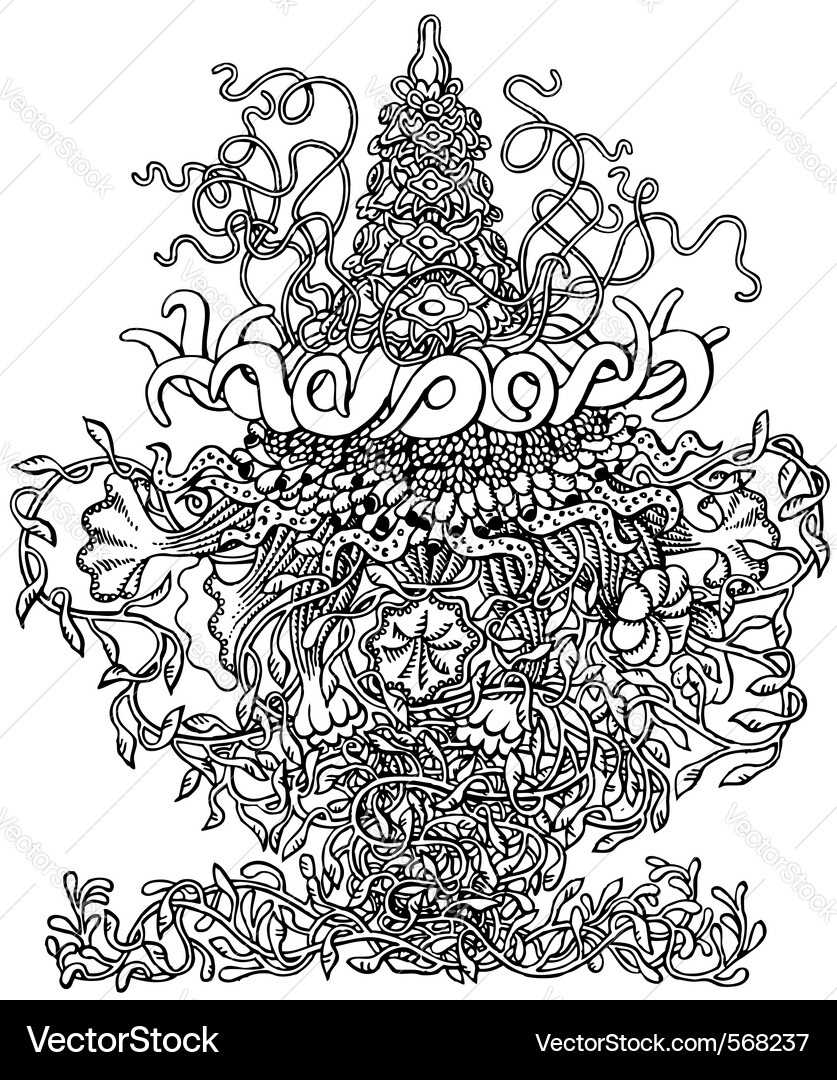 Hydra siphonophores Vector Image