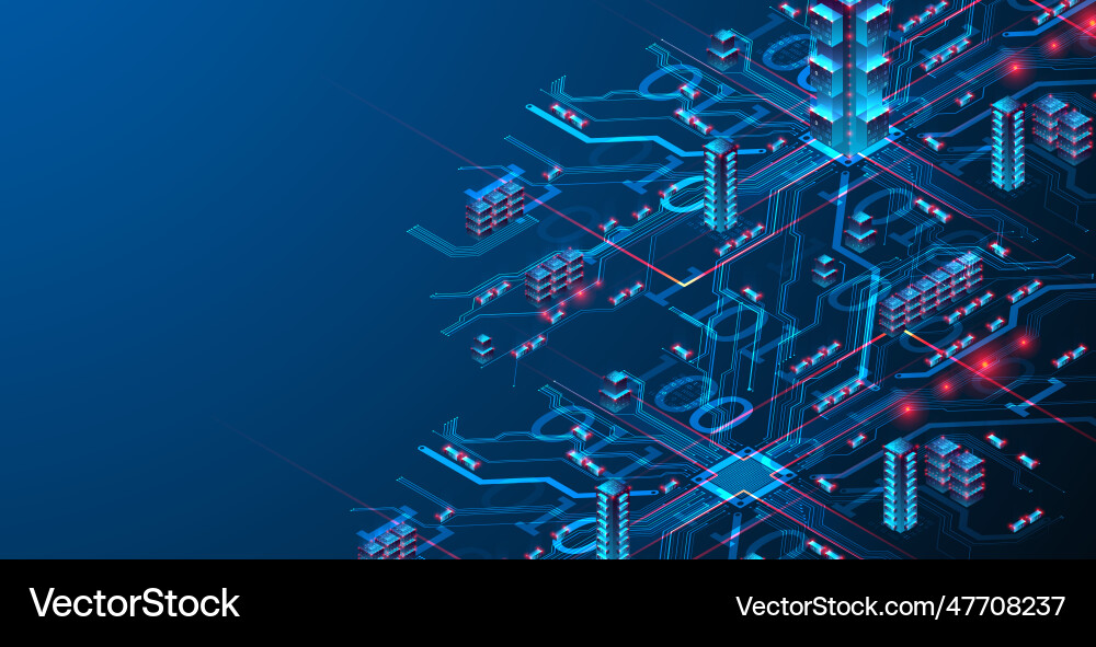 Isometric big data concept database abstract Isometric big data concept database abstract Vector Image