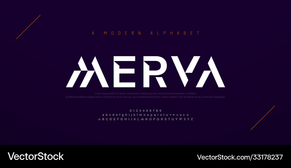 Modern Alphabet Typography - Bold & Geometric vector image