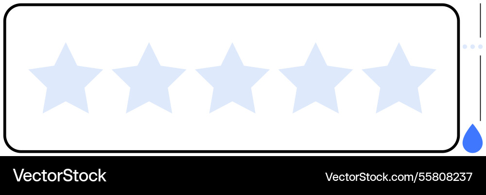 Performance rating concept with five stars Vector Image
