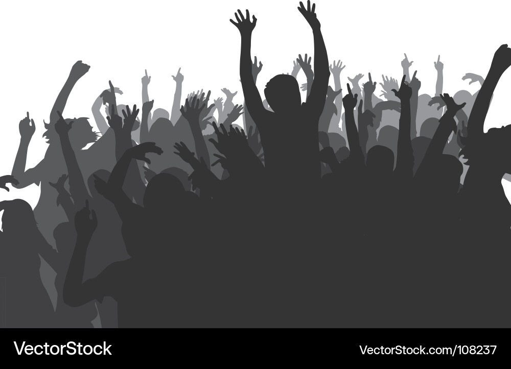 Silhouetted Hands - Celebration & Nightlife vector image