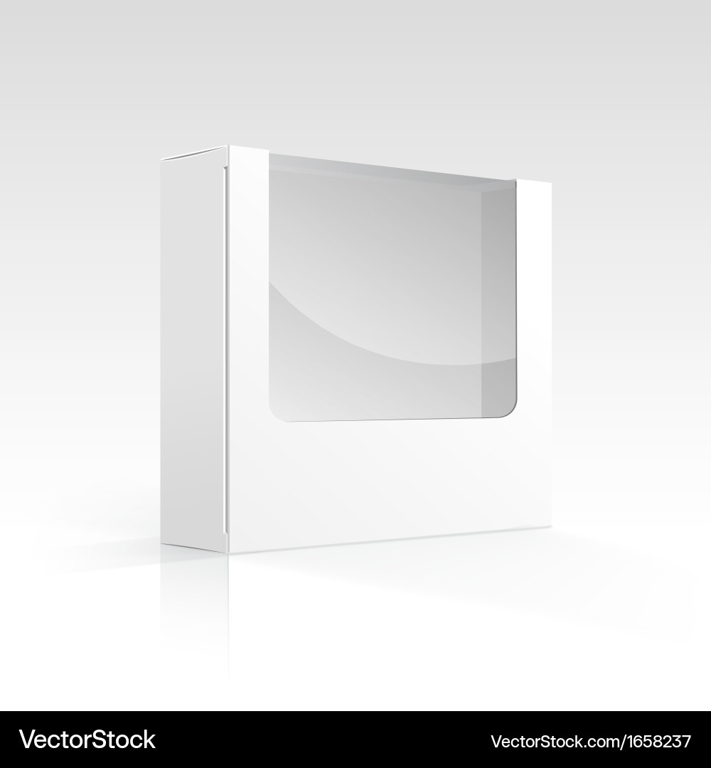 White Empty Box with Window vector image
