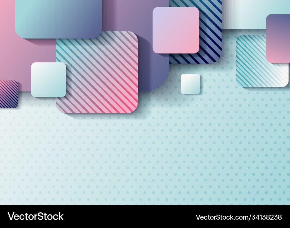 Abstract Rounded Square Header Vector Image