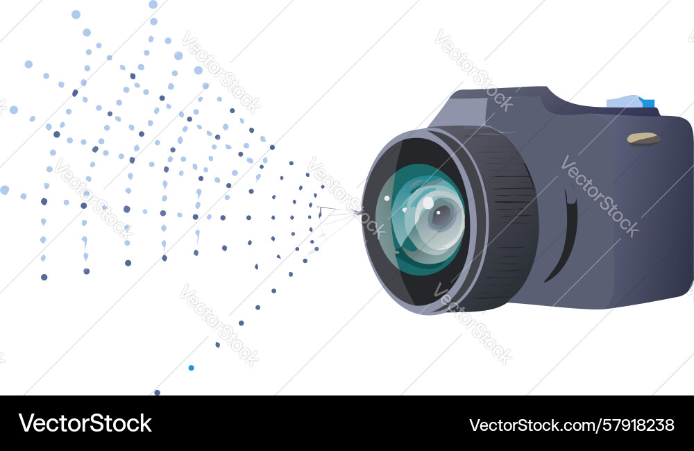 Camera lens with subtle dot pattern design Vector Image