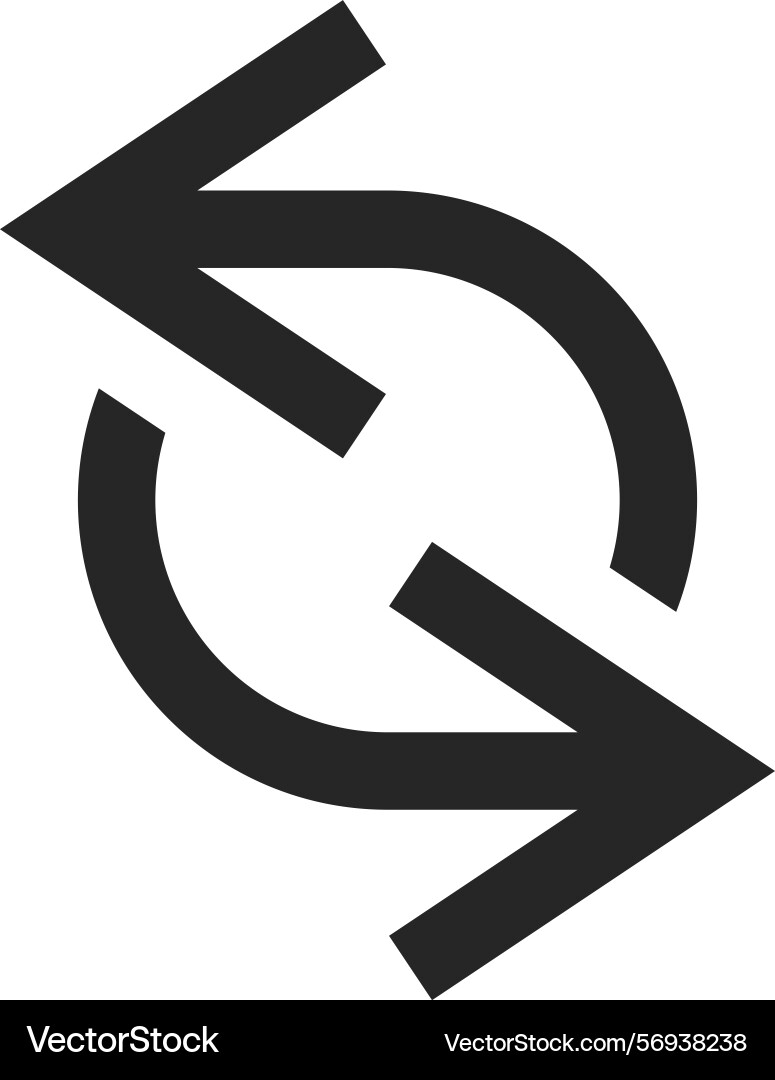 Circular arrow rotating counterclockwise reset Circular arrow rotating counterclockwise reset vector image