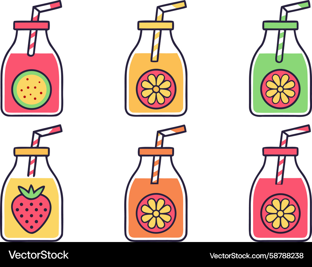 Generate-a-6-icon-colorful-set-called Vector Image