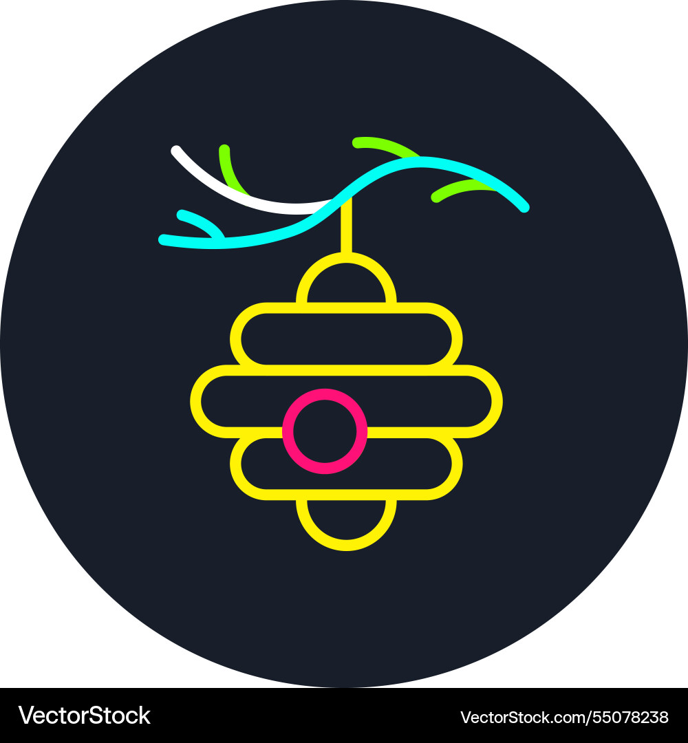 Hive line multi color icon Vector Image