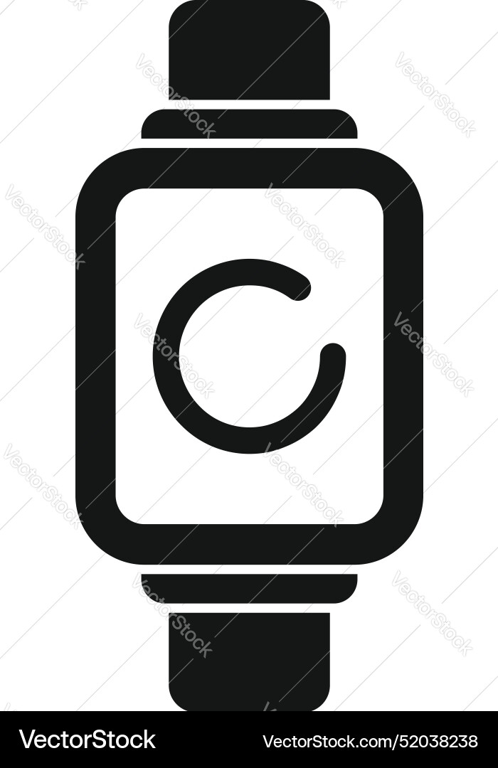 Smartwatch showing rotating circle animation icon Smartwatch showing rotating circle animation icon vector image