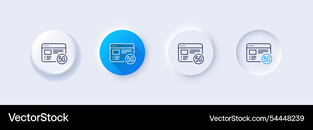 5g internet line icon wifi web browser sign 5g internet line icon wifi web browser sign vector image