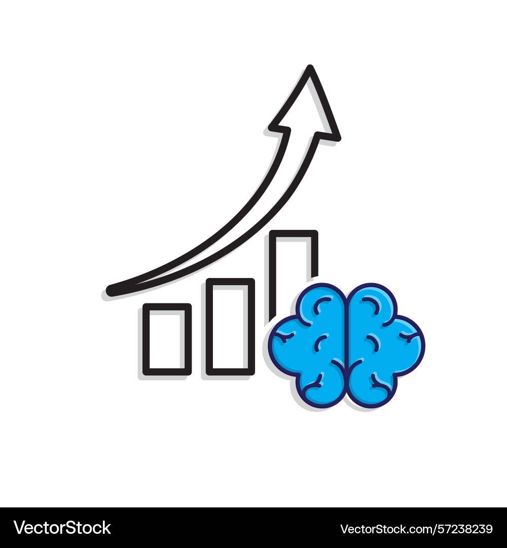 Automation icon data analysis symbol brain Vector Image