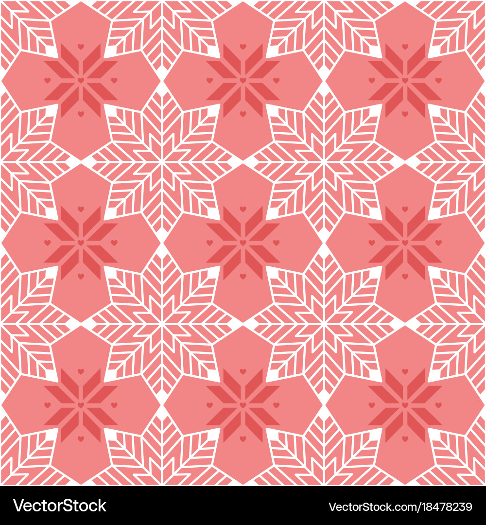 Geometric Snowflake Pattern vector image