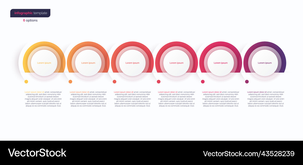 Gradient minimalistic infographic template Gradient minimalistic infographic template vector image