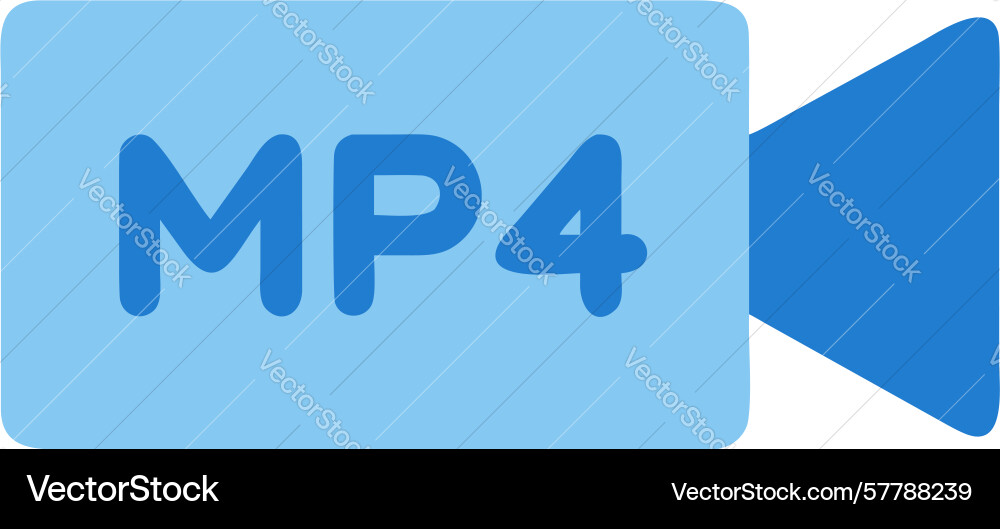 Mp4 video file icon multimedia format symbol Vector Image