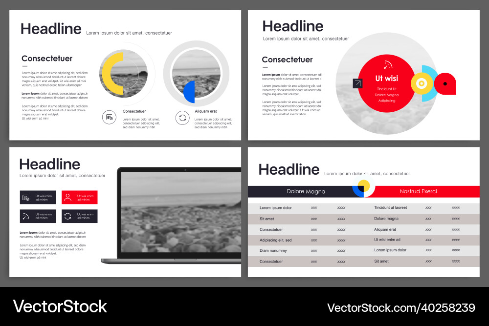 Presentation templates composition of geometric Presentation templates composition of geometric vector image
