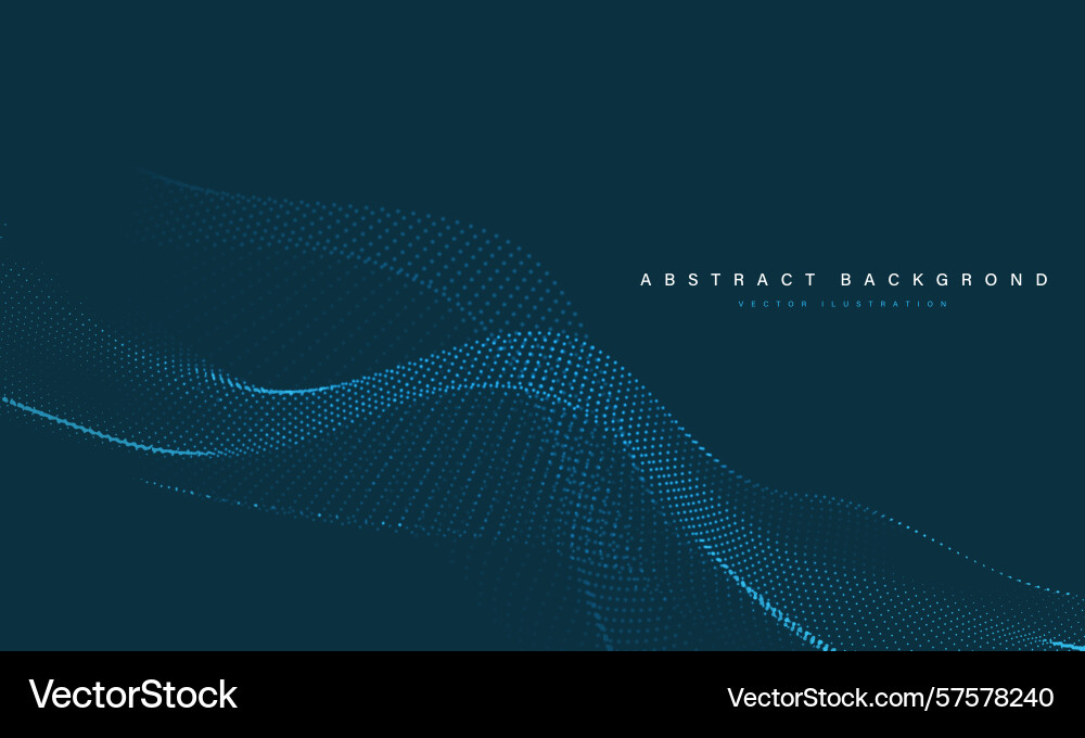 Abstract blue mesh particles wave curve overlap Abstract blue mesh particles wave curve overlap vector image