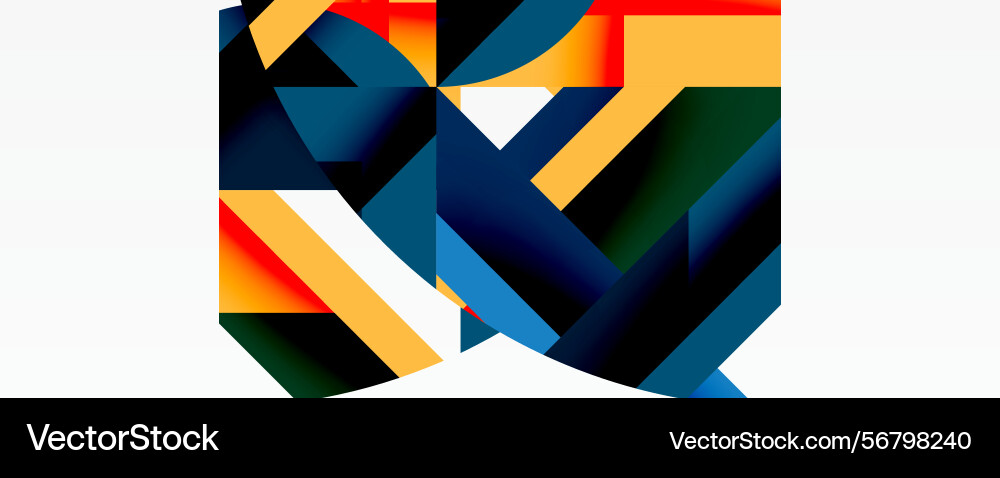 Abstract geometric design shapes overlap creating Vector Image